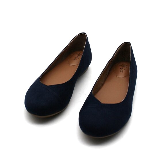STYLE & COMPANY Womens Navy Padded Lydiaa Round Toe Slip on Ballet Flats - Picture 2 of 7